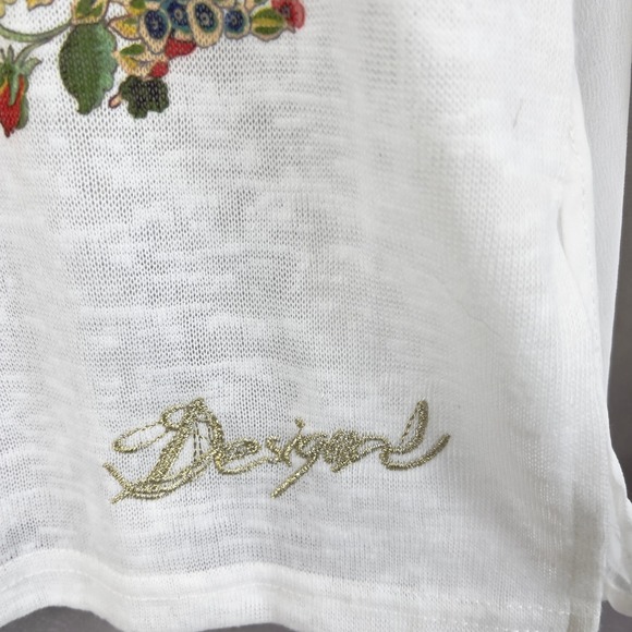 Desigual Womens Top Small Long Sleeve Boho Festival Mandala Sheer Back Artsy‎ - Picture 3 of 14